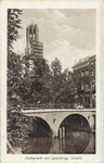 1644 Gezicht op de Oudegracht Tolsteegzijde te Utrecht met op de voorgrond de Gaardbrug; op de achtergrond de Domtoren.